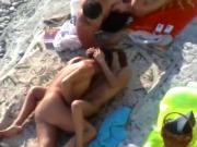 Nude Beach - Two Hot Couples on the Rocks