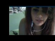 girl with huge boobs on skype with sound
