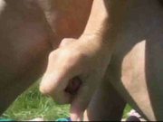 Handjob and creampie on the beach