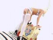 blonde and a load of dildos