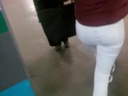 Young white pants teen subway part1