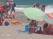 YELLOW BIKINI GIRL MASTURBATING ON THE BEACH