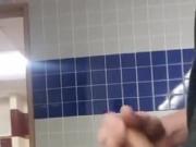 Teen Wank in School Bathroom