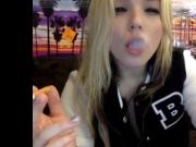 bonita rubia y su chochete