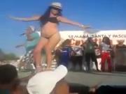 Strip dancing naked in Mexico