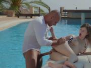 unshaven poolside
