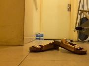 Stepping on shoes