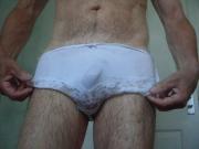 wet white panties