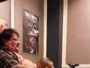 Giving my st8 father his first blowjob in my room