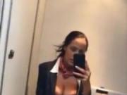 sweet women in airplane