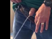 High and tightcircumcised penis peeing