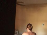 Spying wife changing