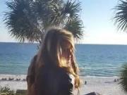 Slutty chick black dildo in public pt. 2