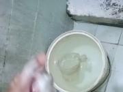 Masturbating