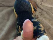 Cum over dirty plush