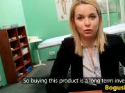 Amateur euro babe pussylicked in docs office