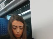 another candid cutie on the train