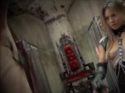 LEATHER OPERA GLOVE WHIPPING LANA VIOLET HD