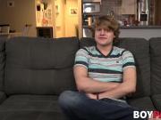 Handsome youngster Robin Moore interviewed before solo fun