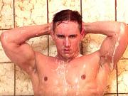 College Jock Doug Gets Sensual in the Shower