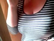 Busty housekeeper smokebreak perfect huge natural tits