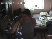 Hidden camera. Beautiful girl at home 4