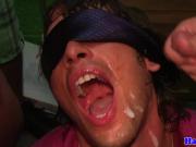 Straight dicksucking frat pledge cumcovered