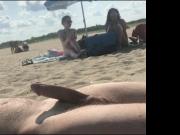 Public Beach Flashing and cumming not mine