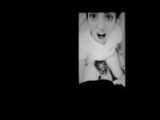 Ellie Mylonas on a toilet cum tribute