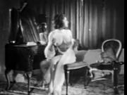 Vintage big boobed brunette chased by Nosferatu