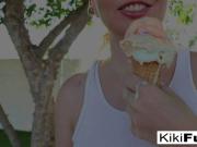 Kiki Daire has a sexy, messy time with some ice cream