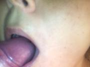 Blowjob with cumshot in her mouth