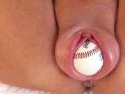 Baseball Ball Inside Vagina lol