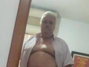 Old Chubby wanking