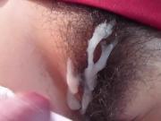 HAIRY PUSSY CUMSHOT