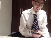 Naughty student playing with her dildo