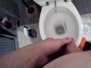 Pissing with small teen dick