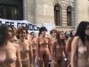Topless Latina protest