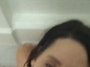 Brunette pee swallow