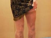 Cumming in tan stockings
