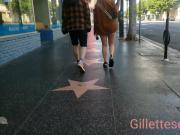 Candid street follow cheeks out