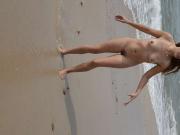 Small breast at beach