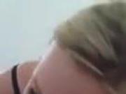 Amateur Blonde Wife gives blowjob