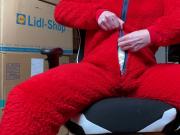 HAVE SOME FUN IN MY RED SHERPA FLEECE SUIT