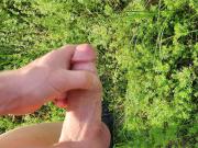 outdoor nude wanking