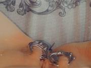 Playing with my pierced pussy