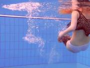 Matrosova hot ginger pussy in the pool