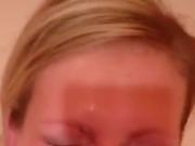 Cumming On My Blonde Wife's Face - POV