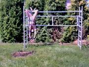 naked hot slave outdoor BDSM CBT Bondage vid 3 gay show