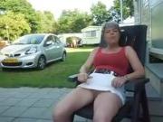 Caravan holiday upskirt